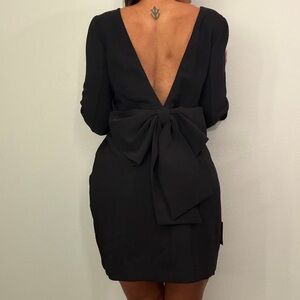 Lulu’s Black Dress with Bow NWT